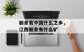 新余有中国什么之乡，江西新余有什么矿