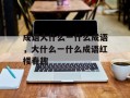 成语大什么一什么成语，大什么一什么成语红楼春趣
