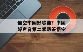 悟空中国好歌曲？中国好声音第二季戴荃悟空