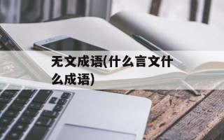 无文成语(什么言文什么成语)