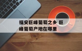 福安巨峰葡萄之乡 巨峰葡萄产地在哪里