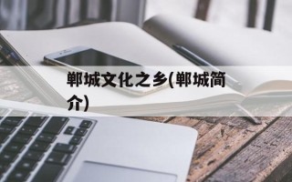 郸城文化之乡(郸城简介)