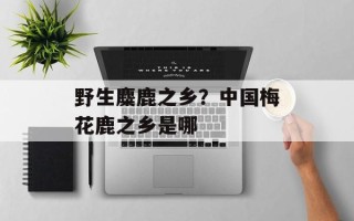 野生麋鹿之乡？中国梅花鹿之乡是哪