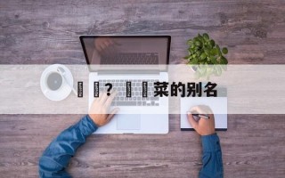 莙荙？莙荙菜的别名