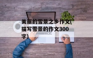 美丽的雪景之乡作文(描写雪景的作文300字)