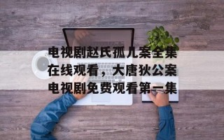 电视剧赵氏孤儿案全集在线观看，大唐狄公案电视剧免费观看第一集