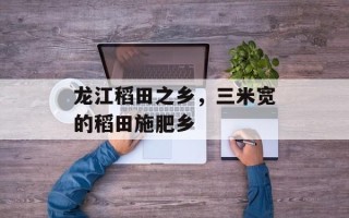 龙江稻田之乡，三米宽的稻田施肥乡