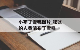 小布丁雪糕图片 吃冰的人香浓布丁雪糕