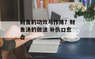 财鱼的功效与作用？财鱼汤的做法 补伤口愈合
