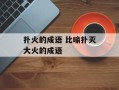 扑火的成语 比喻扑灭大火的成语