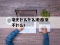毫无什么什么成语(毫不什么)