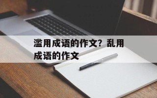 滥用成语的作文？乱用成语的作文