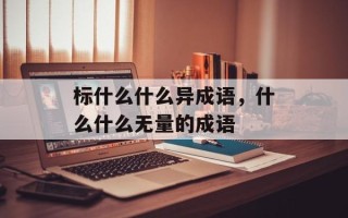 标什么什么异成语，什么什么无量的成语