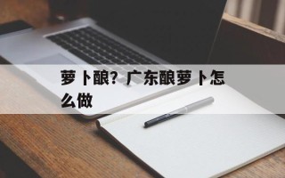 萝卜酿？广东酿萝卜怎么做