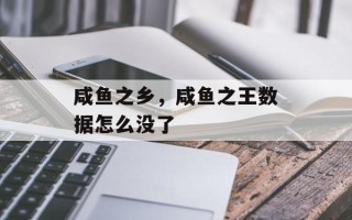 咸鱼之乡，咸鱼之王数据怎么没了