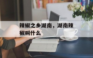 辣椒之乡湖南，湖南辣椒叫什么