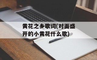 黄花之乡歌词(对面盛开的小黄花什么歌)