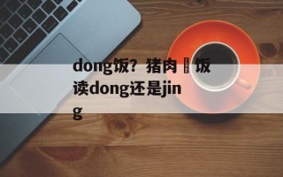 dong饭？猪肉丼饭读dong还是jing