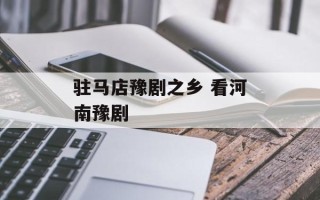 驻马店豫剧之乡 看河南豫剧