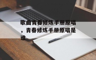歌曲青春修炼手册原唱，青春修炼手册原唱是谁