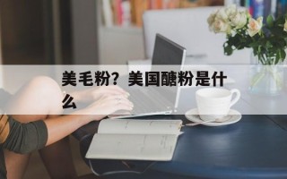 美毛粉？美国醣粉是什么