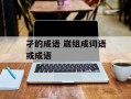 孑的成语 崴组成词语或成语
