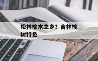 松林榆木之乡？吉林榆树特色