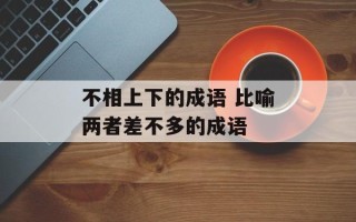 不相上下的成语 比喻两者差不多的成语