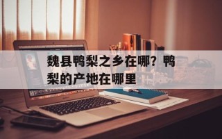 魏县鸭梨之乡在哪？鸭梨的产地在哪里