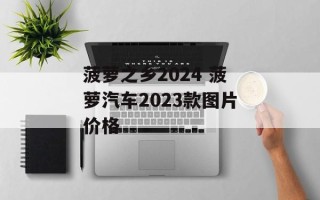 菠萝之乡2024 菠萝汽车2023款图片价格
