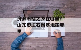 济源石榴之乡在哪里？山东枣庄石榴基地在哪里