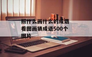 照什么画什么的成语 看图画猜成语500个图片