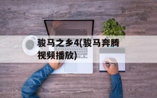 骏马之乡4(骏马奔腾视频播放)