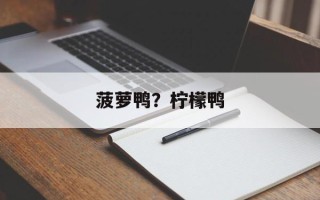 菠萝鸭？柠檬鸭