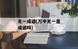 无一成语(万中无一是成语吗)